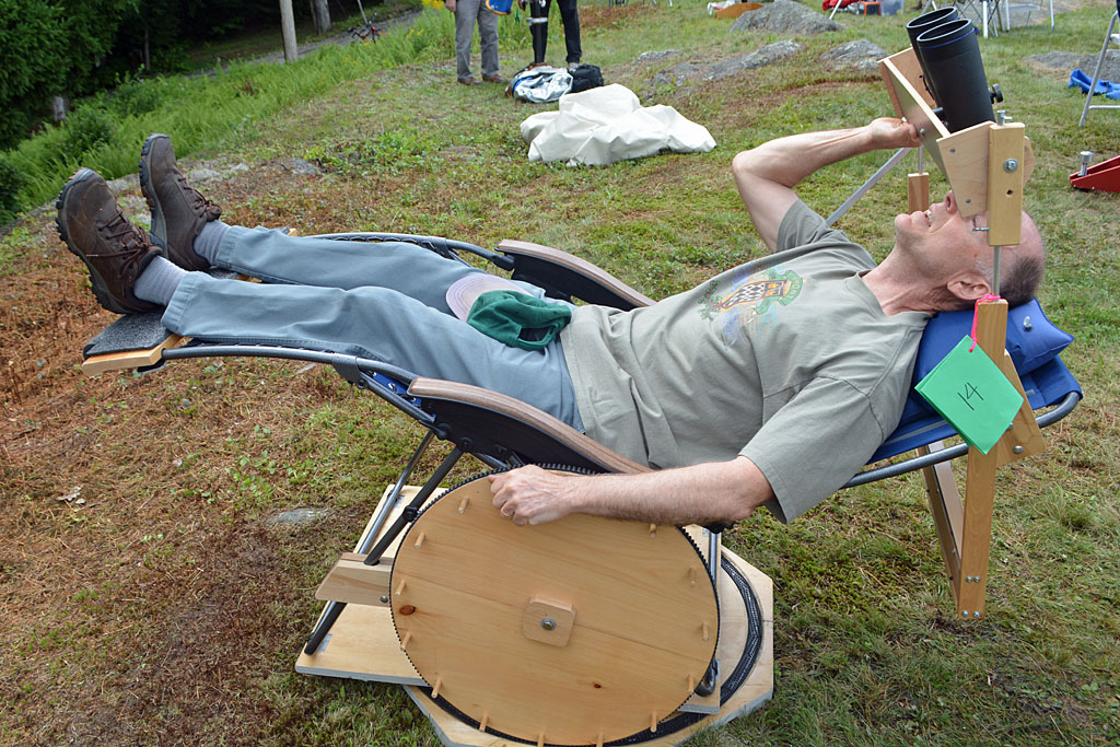 binocular chair in use